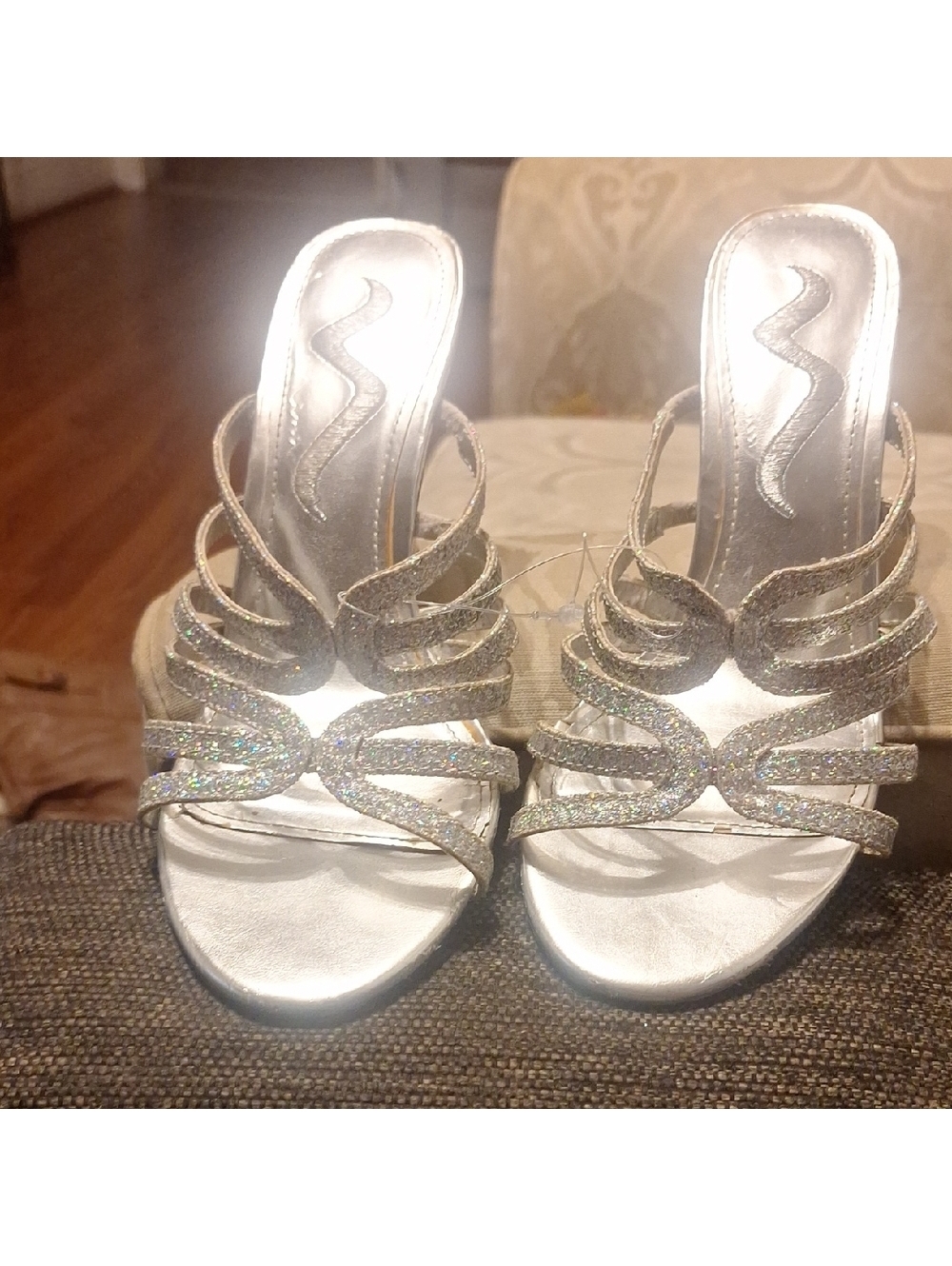 Elegant Silver Women's Heels